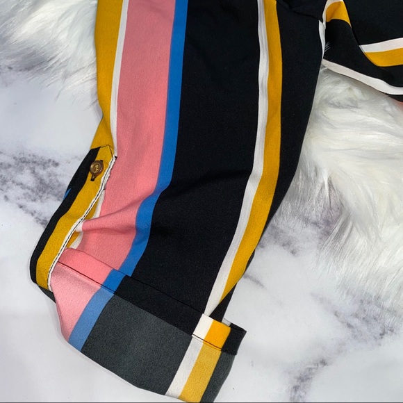 New Glory Colorful V-neck Blouse - Picture 5 of 7